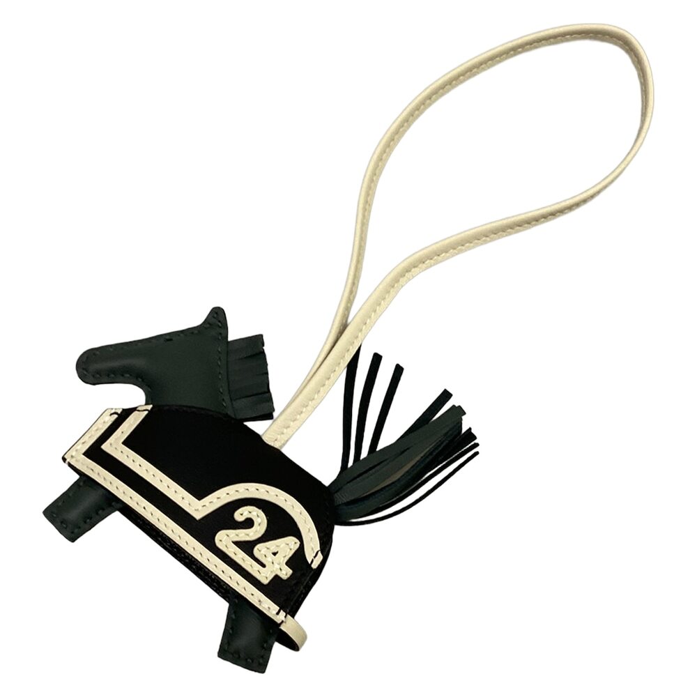 Hermès Rodeo Charm Robeo 24 PM Bag Charm Veil mangrove Craie Black Agneau Milo